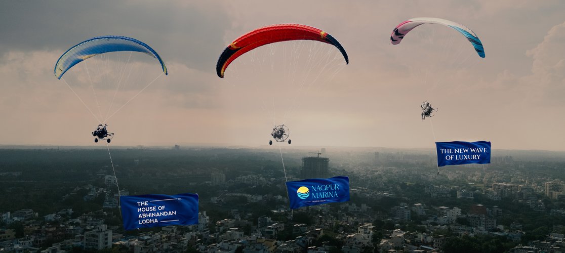 aerial banner promotion lodha house of abhinandan
